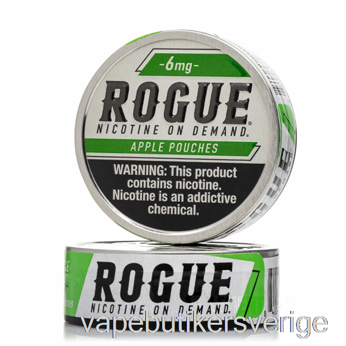 Vape Sverige Rogue Nikotinpåsar - äpple 6mg (5-pack)